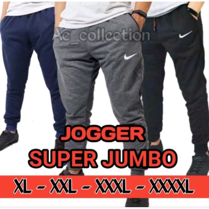 (JUMBO) Celana Jogger Jumbo Wanita Celana Pria panjang jumbo XL-XXL-XXXL-XXXXL Joger training