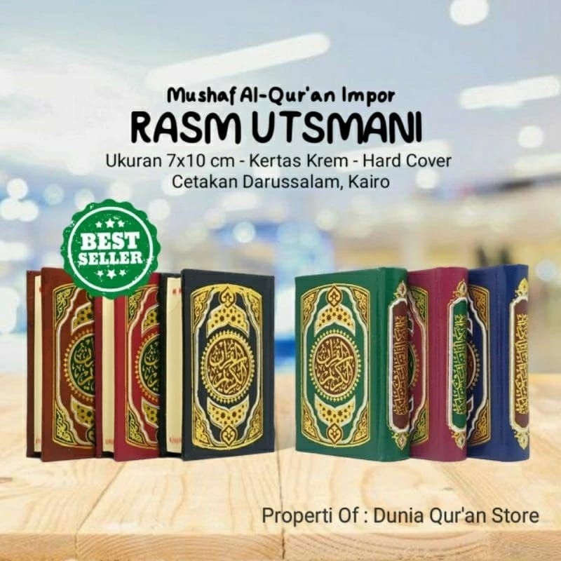 

Al Qur'an Rasm Utsmani Mushaf Rosm Usmani Ukuran 7×10 CM Hard Cover Darussalam Original