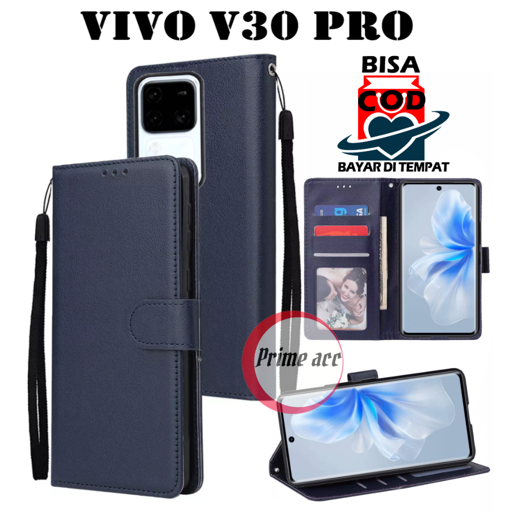 flip case wallet VIVO V3O PRO cover premium  casing dompet handphone