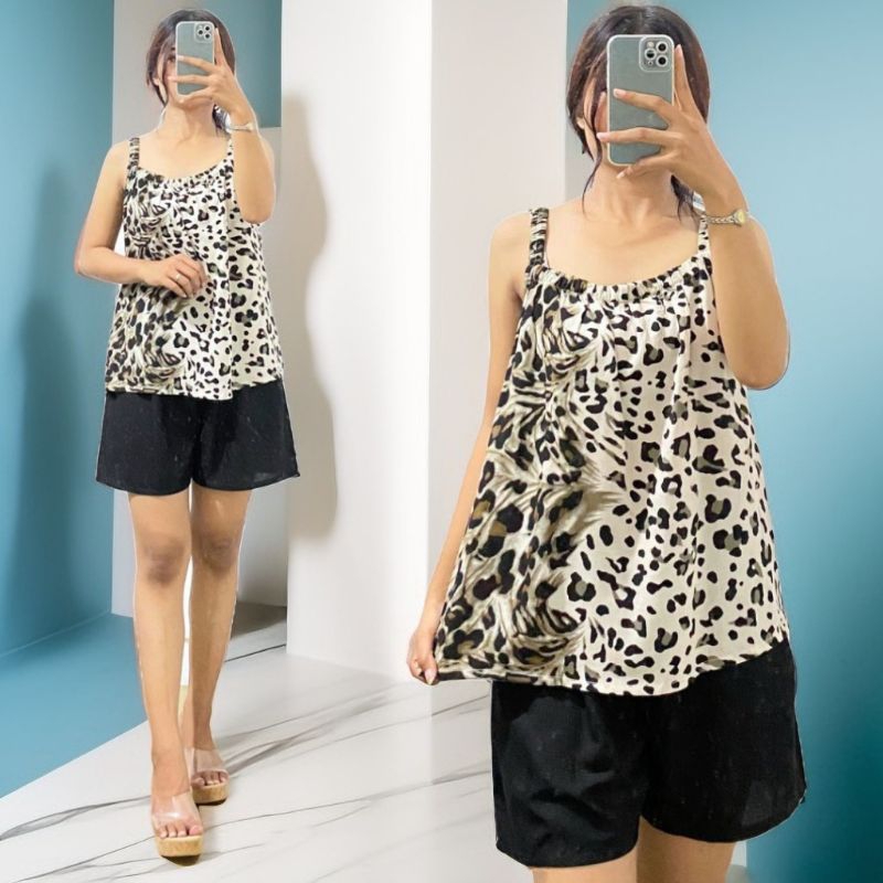 Setelan Babydoll Yukensi | Piyama Yukensi Bahan Rayon Motif Super Adem