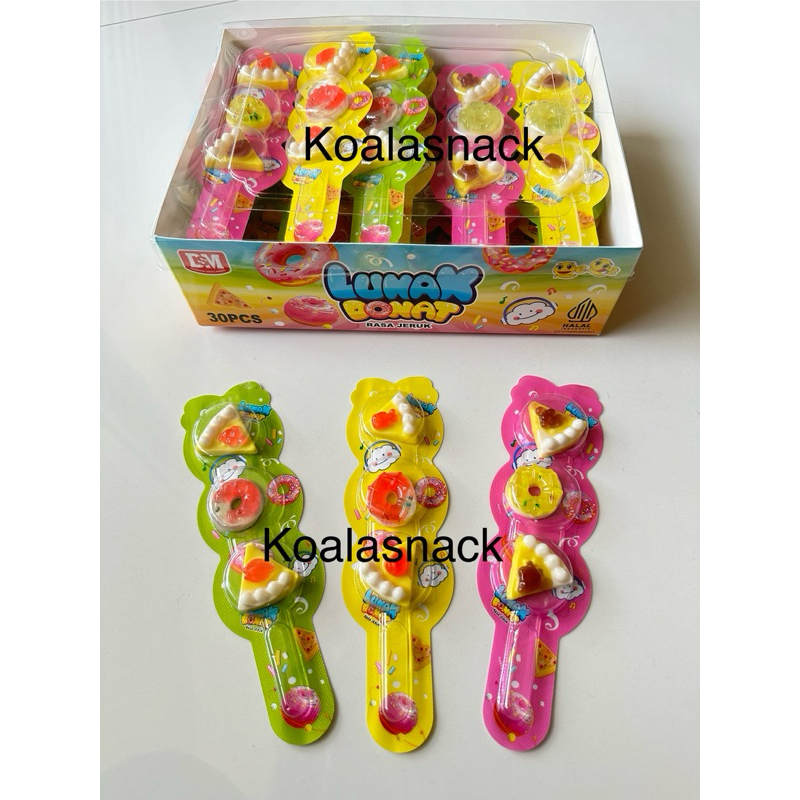 

Sate Yummy Donat Gummy Jelly Box isi 30 pcs Donut gummy