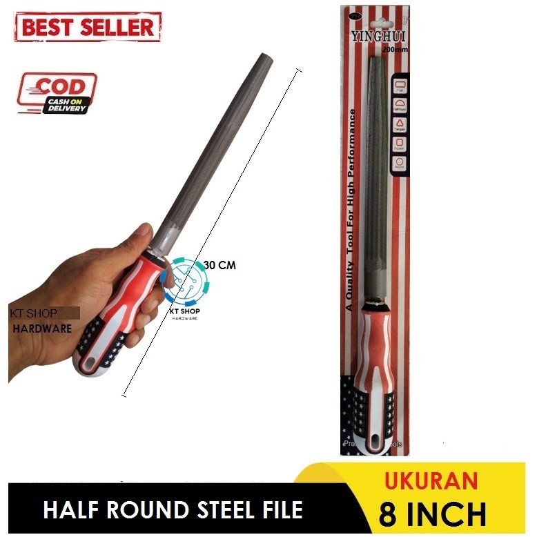 

KIKIR SETENGAH BULAT HALF ROUND STEEL FILE