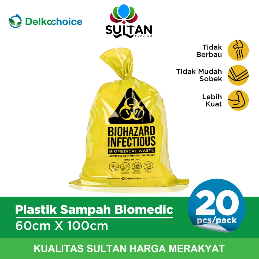 Kantong Plastik Sampah Kuning 60x100 Plastik Sampah Medis