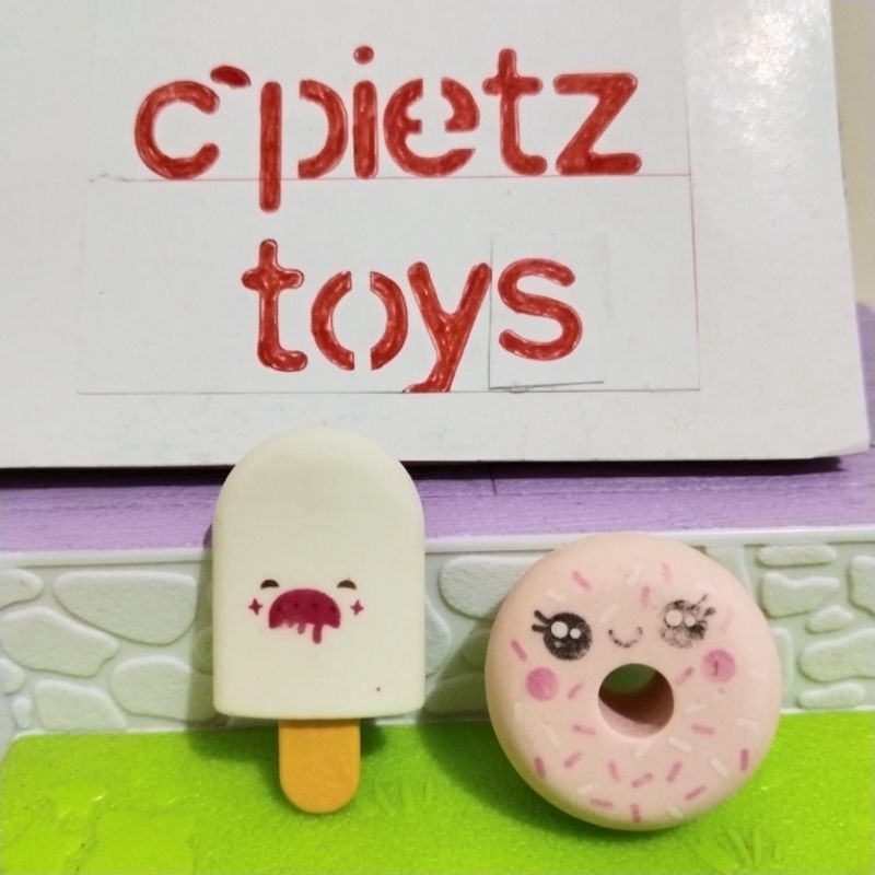 Figure Rubber Dessert Series - Donat Smiggle & Ice Cream Stick Set (Second/Preloved)