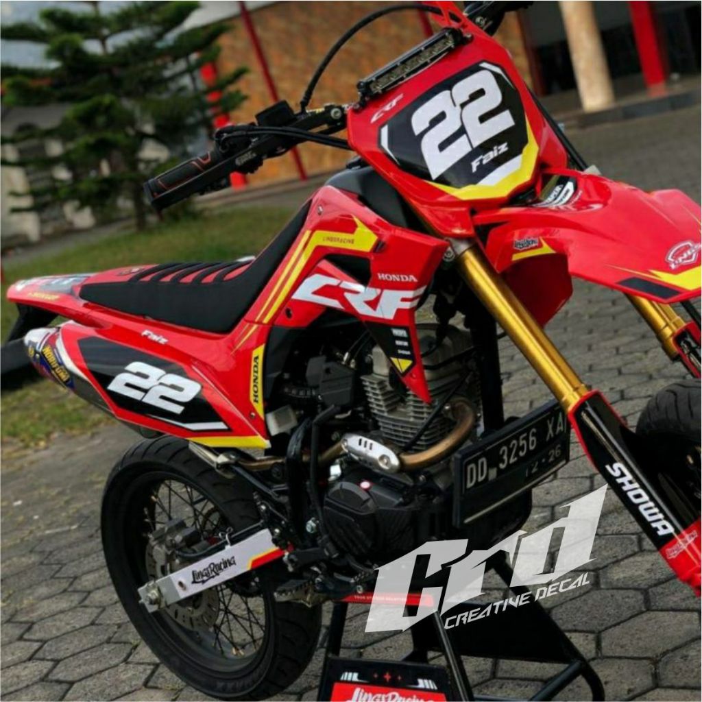 DECAL CRF 150 L FULL BODY DECAL CRF FULL BODY MERAH