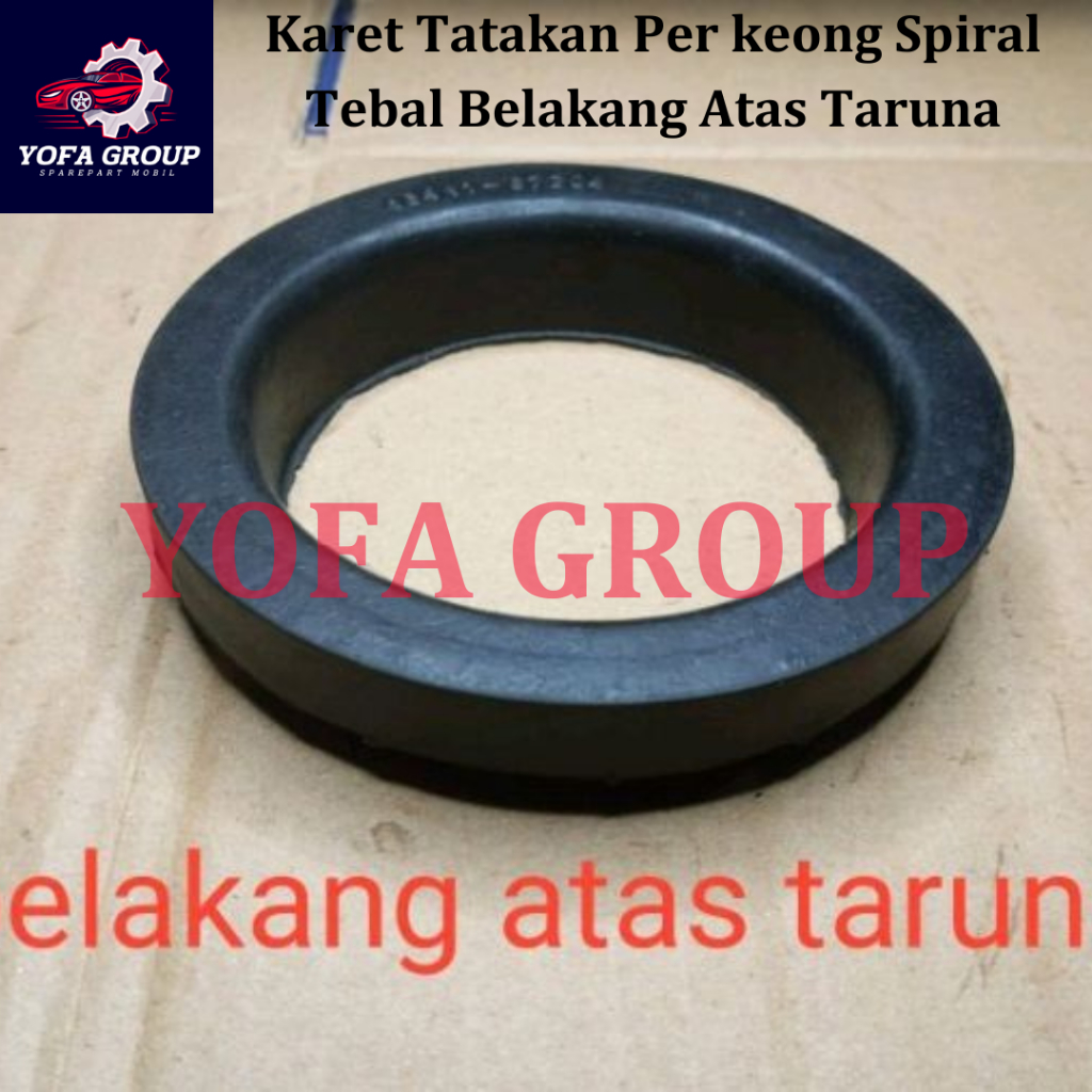 SPAREPART MOBIL Karet Tatakan Per keong Spiral Tebal Belakang Atas Taruna