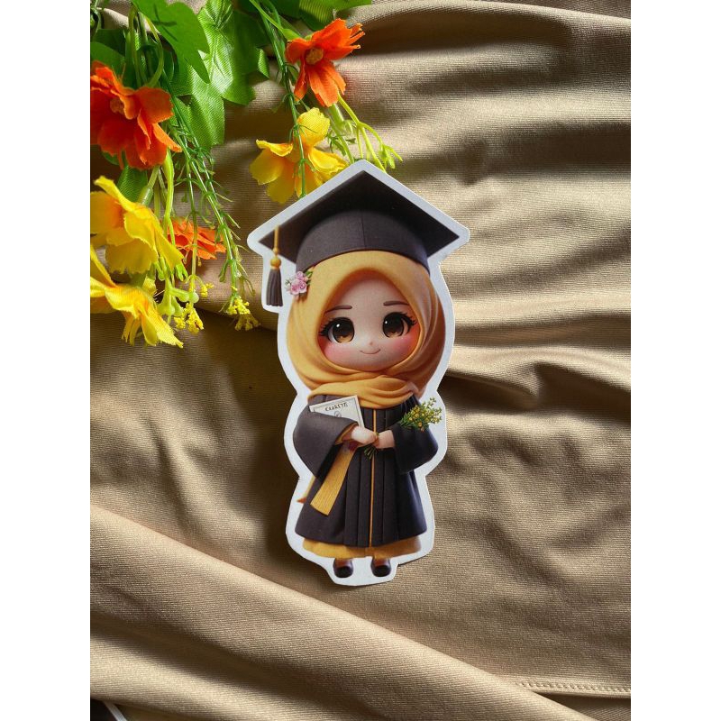 Topper Wisuda Pelengkap Buket 13cm TERMURAH