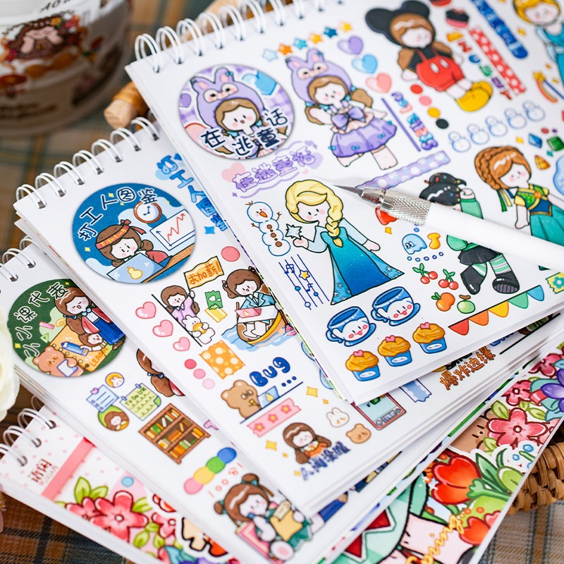 

[WindHeart] 20 lembar YUXIAN sticker book a guo girl cute