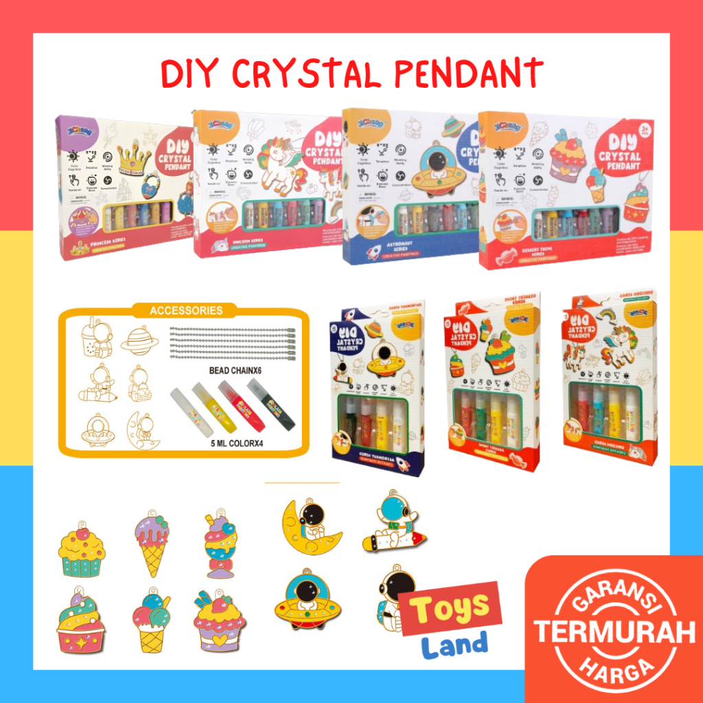 Diy Crystal Pendant Painting Diy Gantungan Kunci Akrilik Mainan Diy Gantungan Kunci Coloring Set