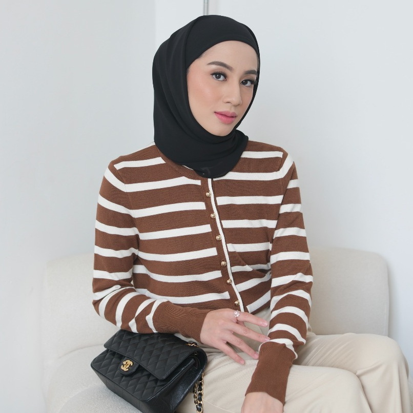 GONEGANI OFFICIAL - Atasan Knit Stripes Zoya Sweater