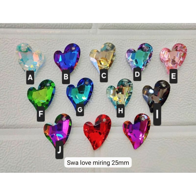 KRISTAL LOVE MIRING 25MM | KRISTAL SWAROVSKI | 1pcs