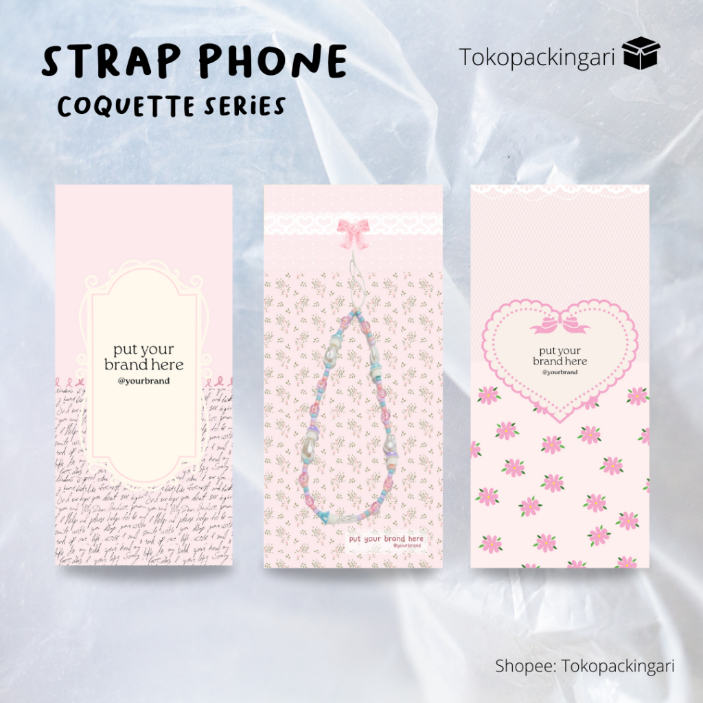 

Alas Packing | Strap Phone Coquette Series | Paper Aksesoris | FREE PLASTIK | Kertas Dudukan | Cute Paper | Alas Packaging