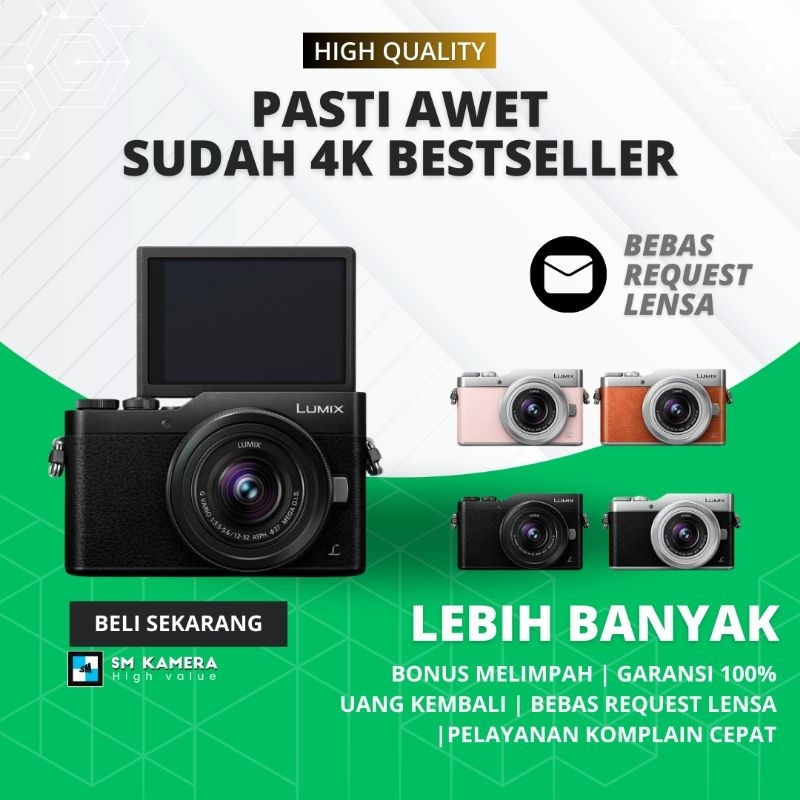 MIRRORLESS LUMIX GF10 LUMIX GF9 GF8 GF7 MIRRORLESS 4K MURAH