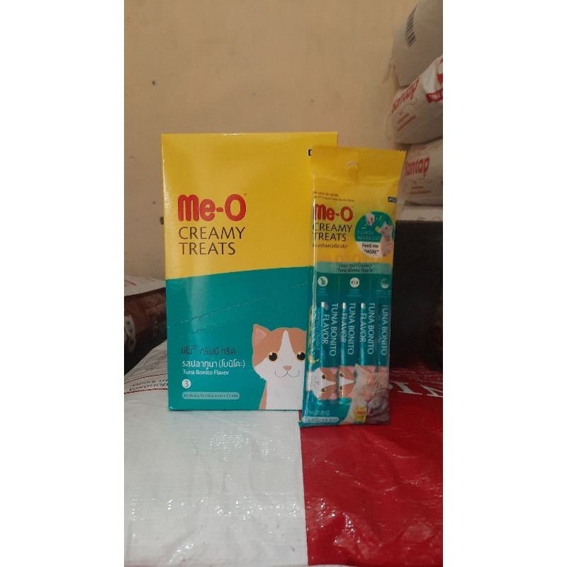 ME-O CREAMY TREATS 15GRM | 1 DUS ISI (96PCS) | SNACK KUCING