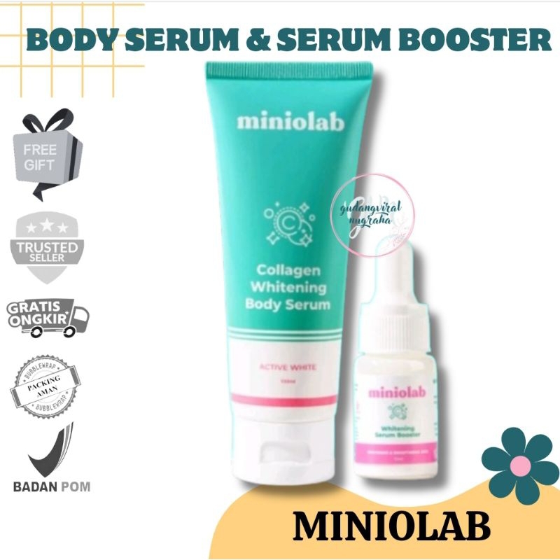 ☘️GVN☘️ [READY] MINIOLAB MENCERAHKAN KULIT COLLAGEN WHITENING BODY SERUM WHITENING SERUM BOOSTER