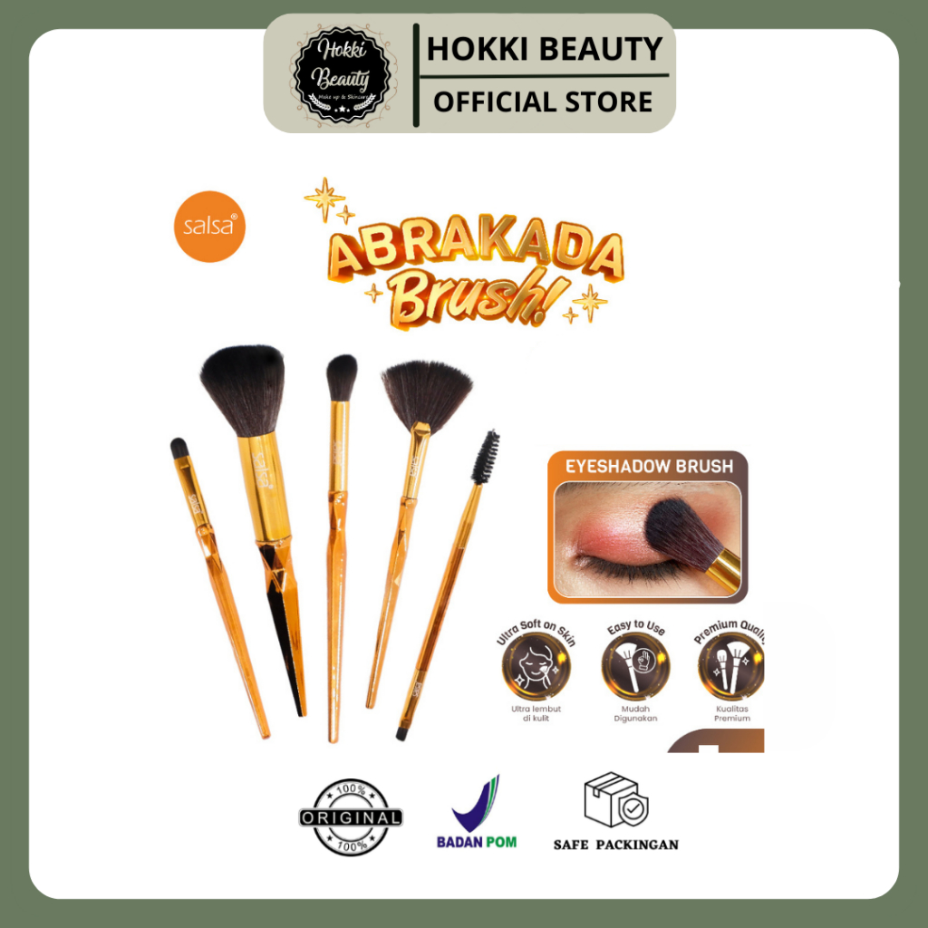 SALSA Abrakada Brush - Kuas Make Up Set Brush Pemula Alat Rias Lembut