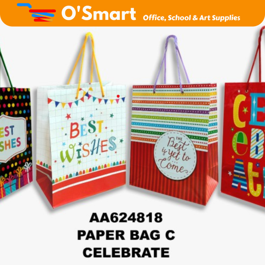 

KIKY Paper Bag Flomo C Export Natal / HBD Ukuran Sedang