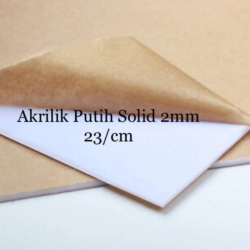 

Akrilik Putih Solid 2mm Rp23 / cm persegi Potongan Akrilik