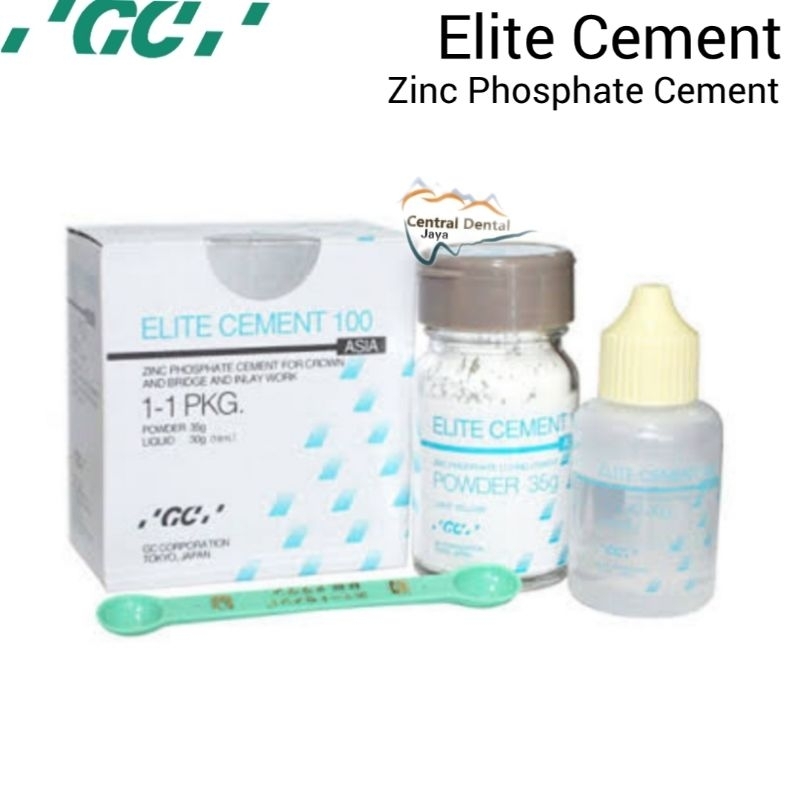 GC Elite Cement 100 / Zinc Phosphate Cement For Crown and Bridge and Inlay / Semen Zinc Phospate For