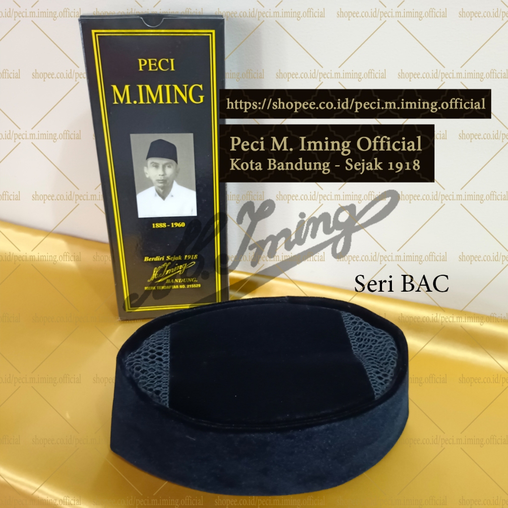 Peci M. Iming Original - Peci Polos Berventilasi Seri BAC