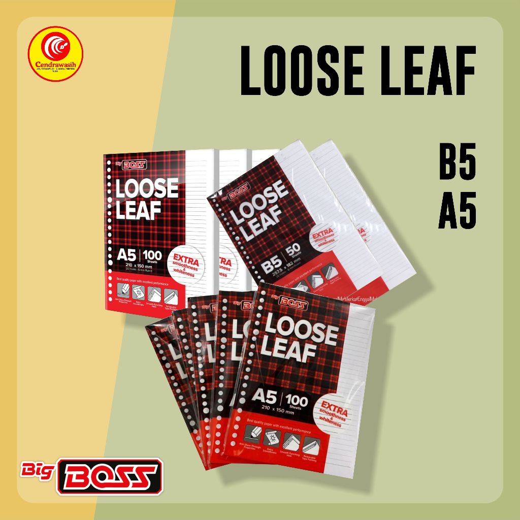 

LOOSE LEAF BIG BOSS/REFIL BINDER/KERTAS/BUKU/BIG BOSS