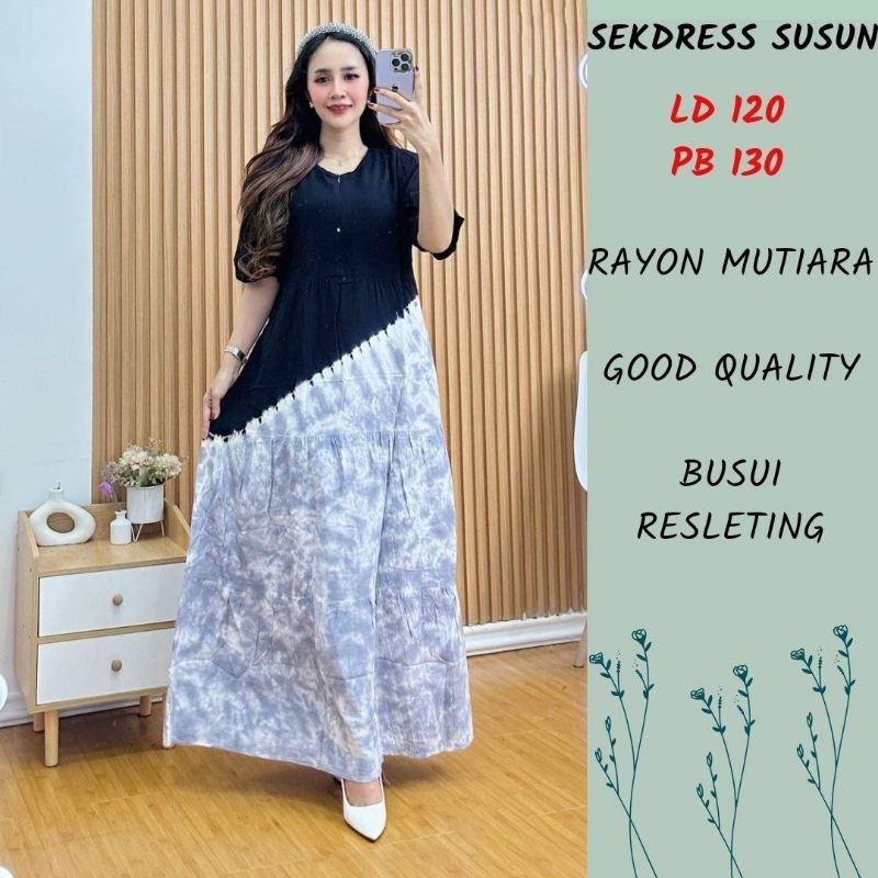 SEKDRESS SUSUN RAYON MUTIARA