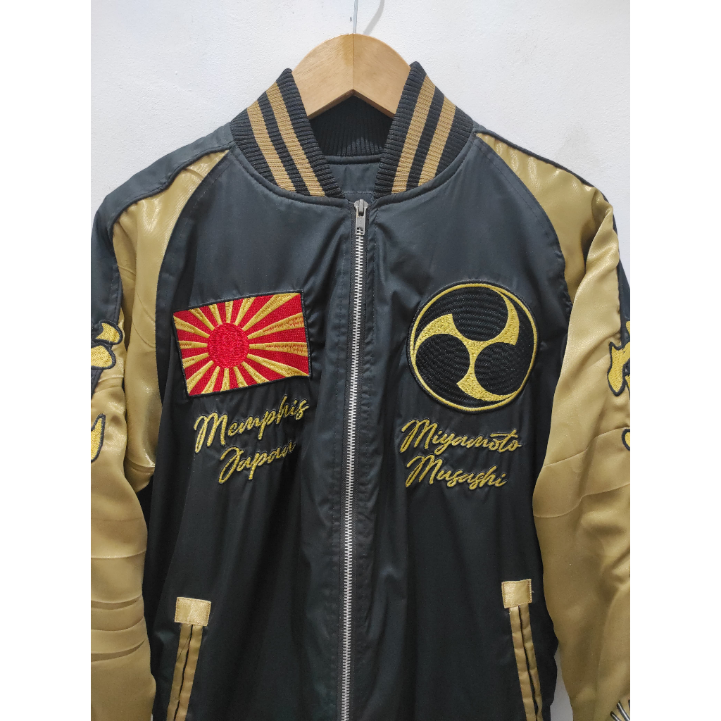 Jaket Sukajan Memphis Japan Miyamoto Musashi Original