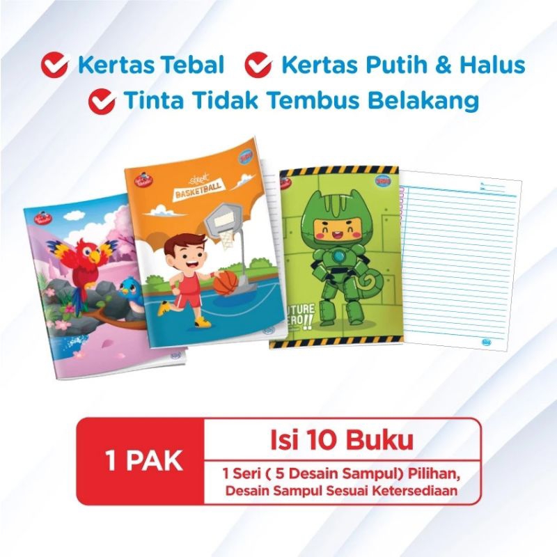 

buku tulis 38lembar 1pack 10 buku