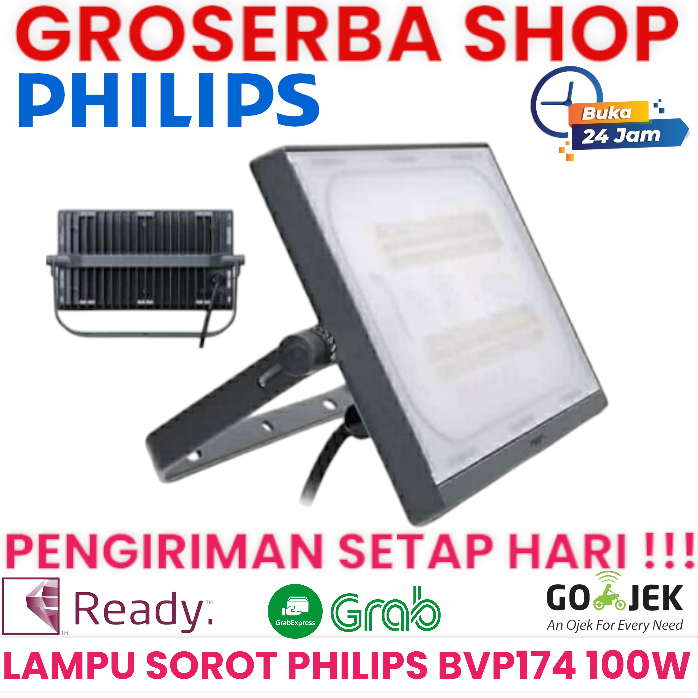 PHILIPS BVP174 100W LED - LAMPU SOROT PHILIPS BVP 174 100 WATT PUTIH