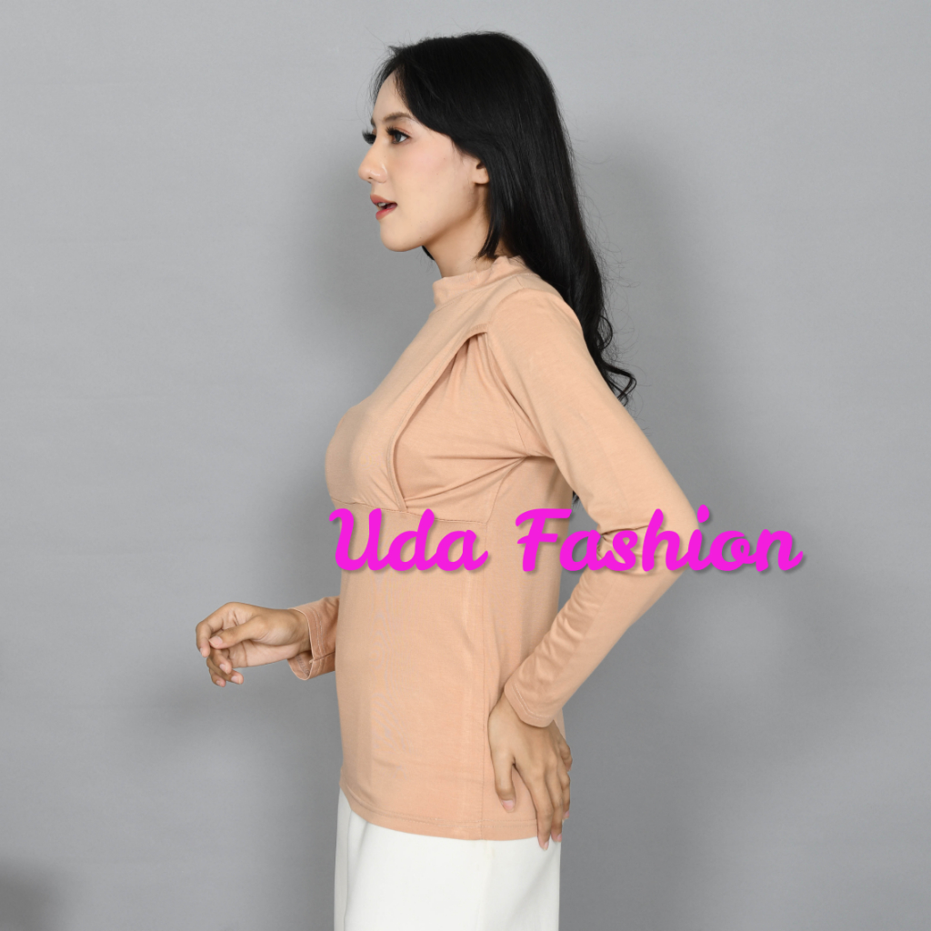 Baju Manset Ibu Menyusui Bunsui Bukaan Samping Lengan Panjang Bahan Spandek Rayon