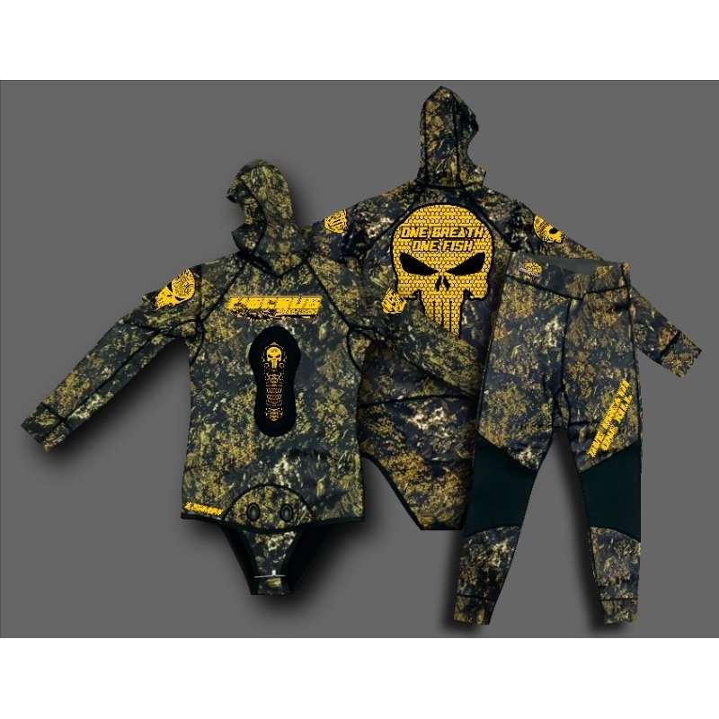 1,5 MM WETSUIT MSCSUB FOR DIVING FREEDIVING & SPEARFISHING. BUKAN CRESSI, EPSEALON, BEUCHAT, OMER, S