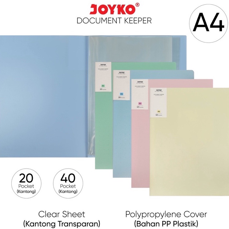 

Sekarang Murah ISI 246 LBR Document Keeper Clear Holder Map File Dokumen Folder Joyko DK Pastel