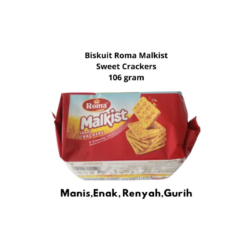 

Biskuit Roma Malkist sweet cracker 106 gram