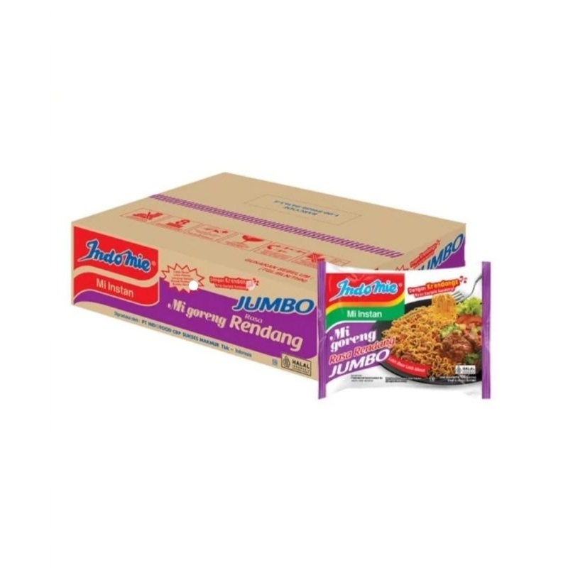 

Indomie Mie Instan Goreng Jumbo Rasa Rendang 1 Dus isi 24 pcs