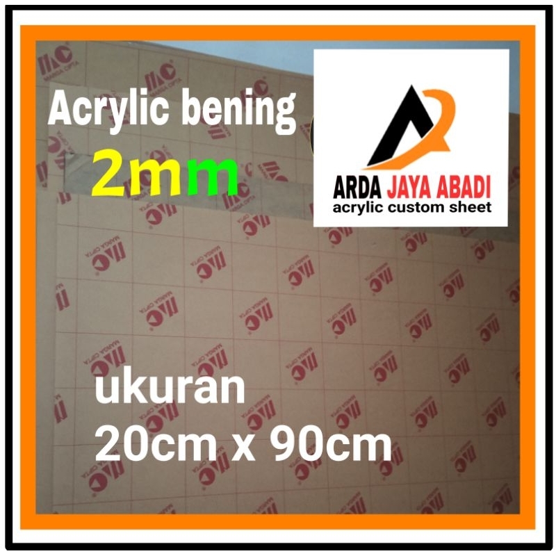 

Akrilik 2mm bening 20 x 90 lembaran ackrylic clear marga cipta mika akrilik lembaran