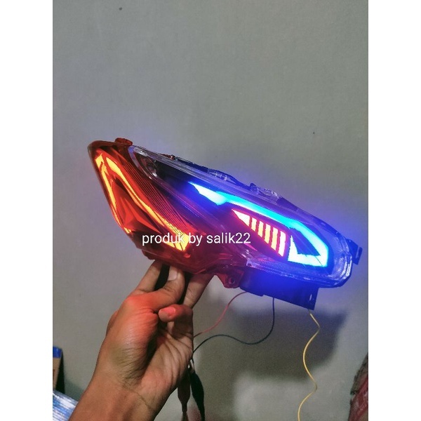 stoplamp beat deluxe custom/beat street LED 2020-2023 SOKET PNP tinggal colok