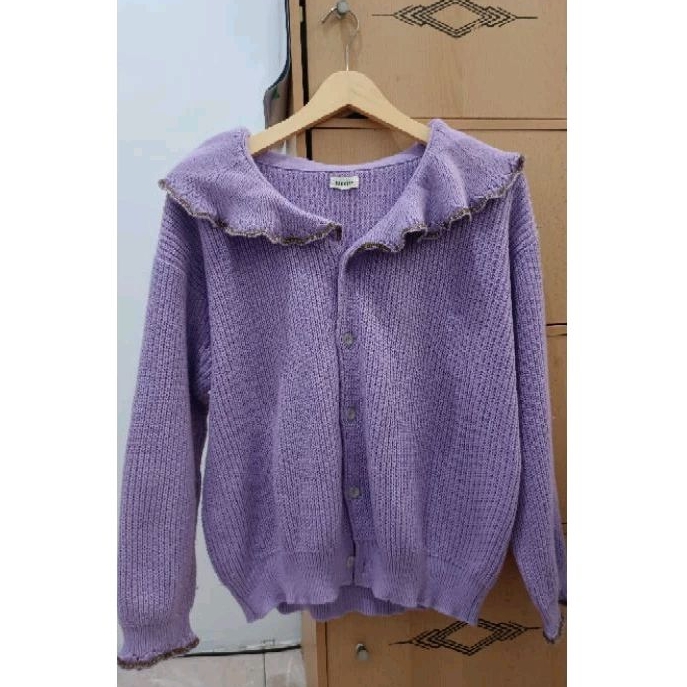 Preloved Second Its Ninette Gami Knit Cardigan Sweater Wanita