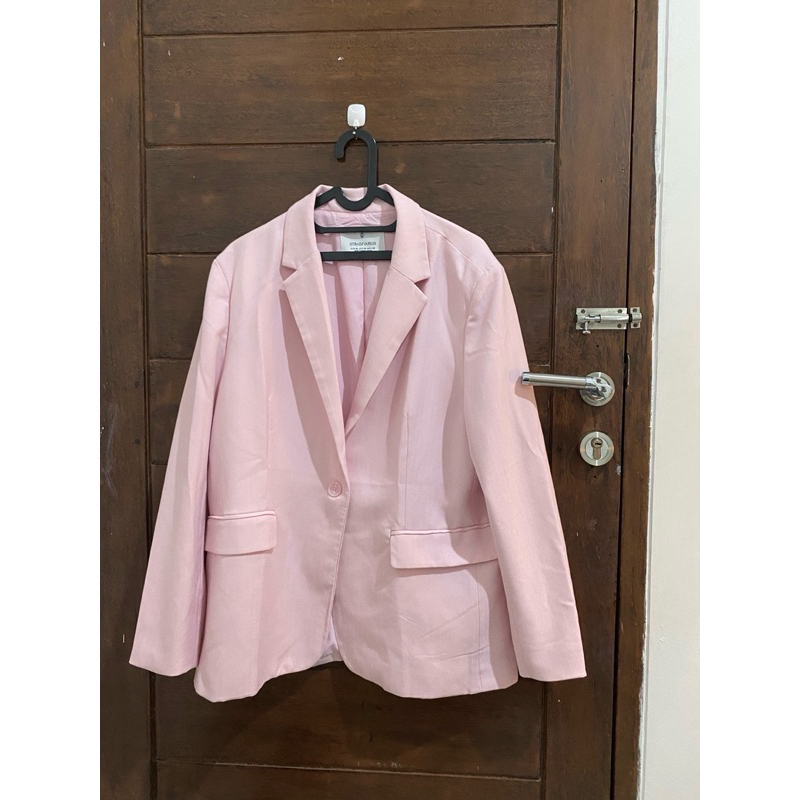 PRELOVED PINK BLAZER STRADIVARIUS XL