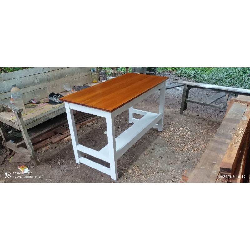 meja kerja meja komputer + rak buku