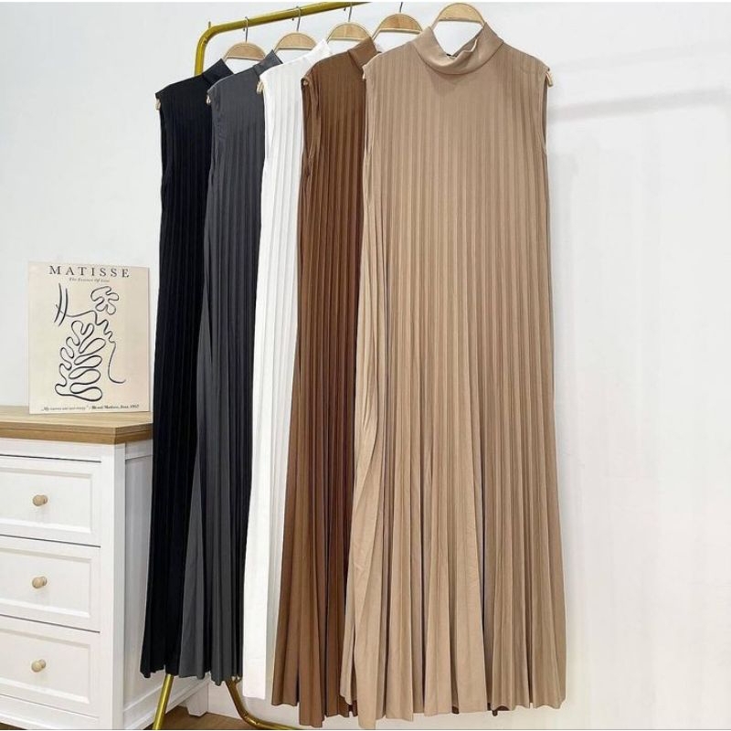 inner dress plisket baju plisket muslimah