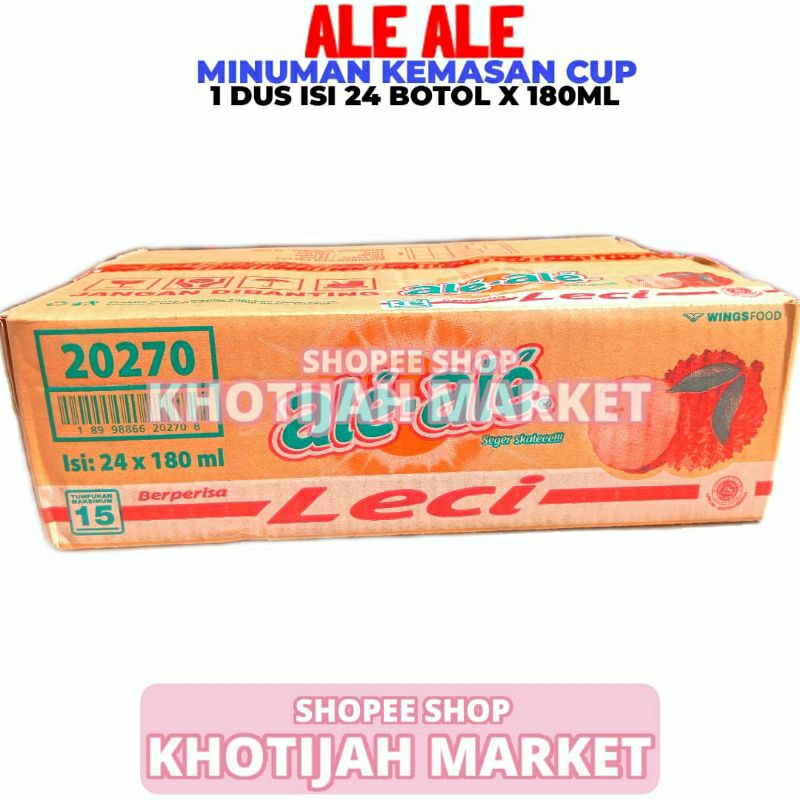 

Ale Ale Rasa Leci 1 Dus Isi 24 Cup 180ML