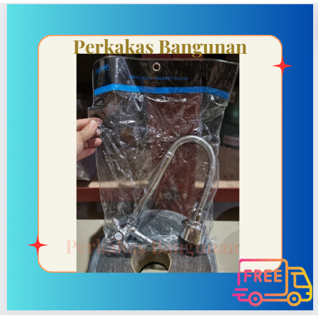 KRAN AIR ANGSA CHROME ON/OFF BALING 1/2" /KRAN ANGSA KEPALA BESAR/KRAN ANGSA CUCI PIRING/KRAN FLEXIB