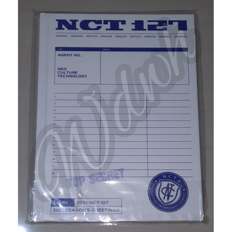 hard cover diary NCT 127 sg21 (BACA DESC)