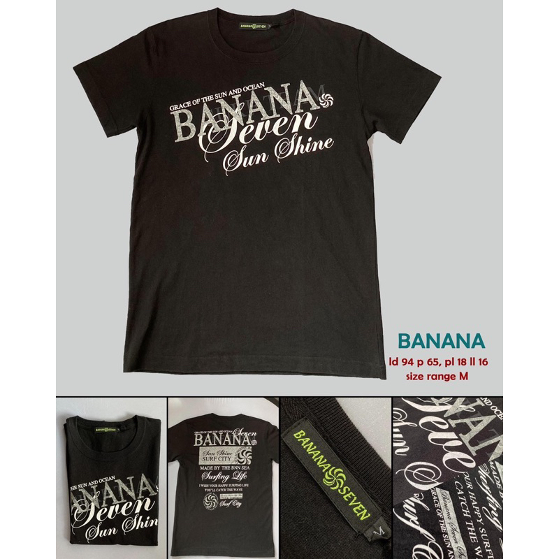 T SHIRT BANANA SEVEN BLACK