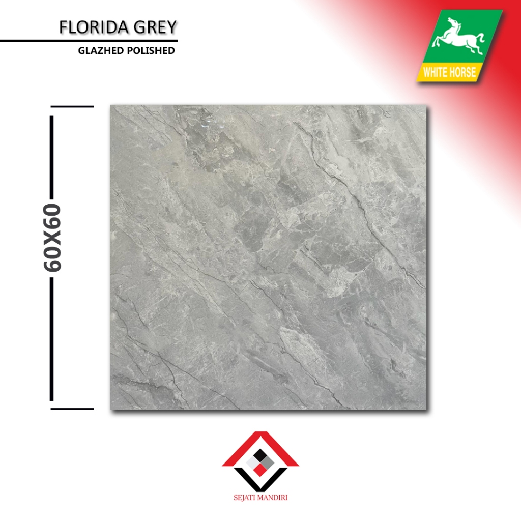 granit 60x60 - motif marmer - white horse florida grey