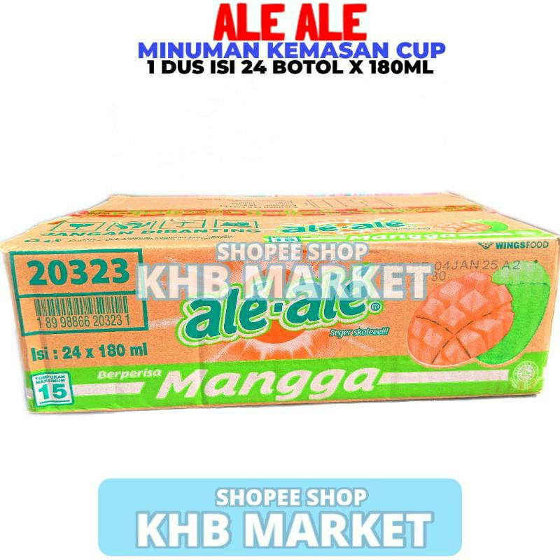 

Ale Ale Rasa Mangga 1 Dus Isi 24 Pcs x 180ML