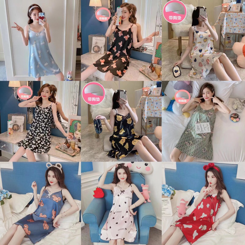 DASTER TANKTOP SATIN IMPORT KOREA (FREE CUP BRA)