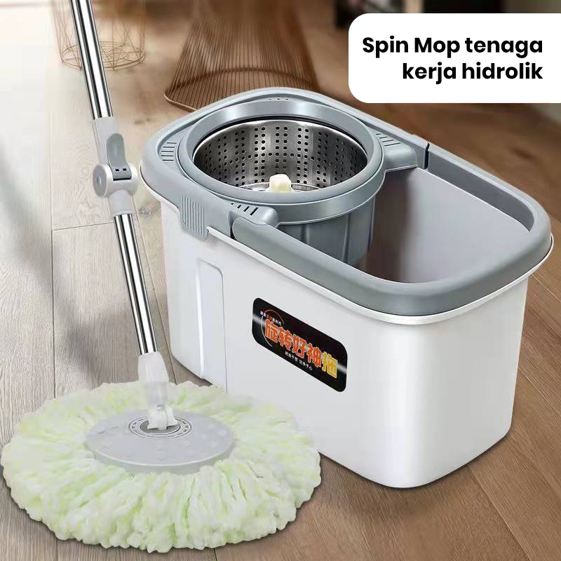 Alat Pel Lantai Ultra Mop Praktis Otomatis Putar Tarik Biasa