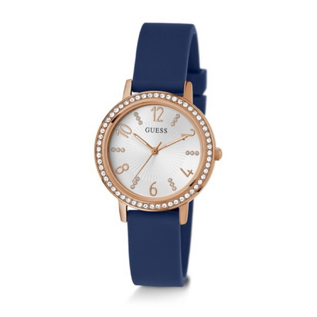 GUESS GW0591L1 Jam Tangan Wanita Analog Rubber-Biru Original Bergaransi
