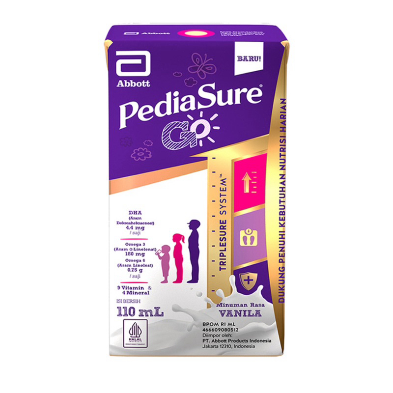 

Pediasure Go Susu UHT Cokelat vanila 110 ml